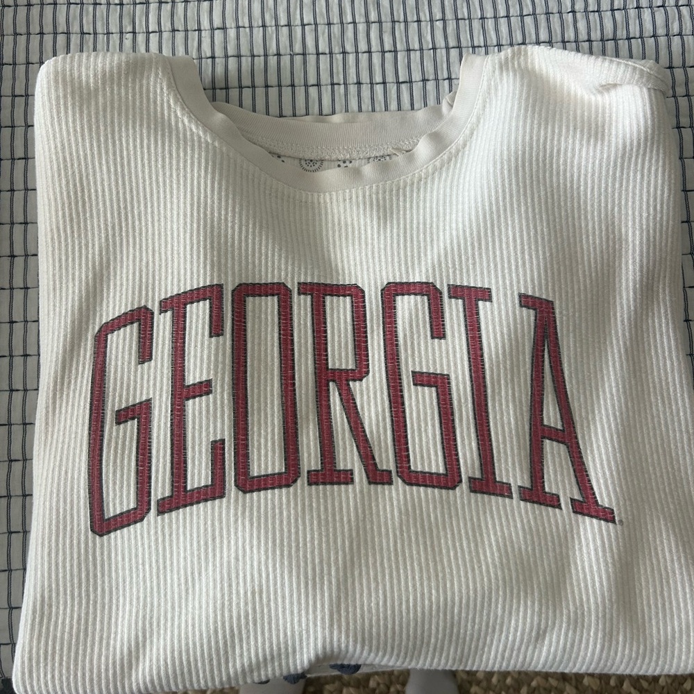 Pressbox White Tee with Navy Dot Print